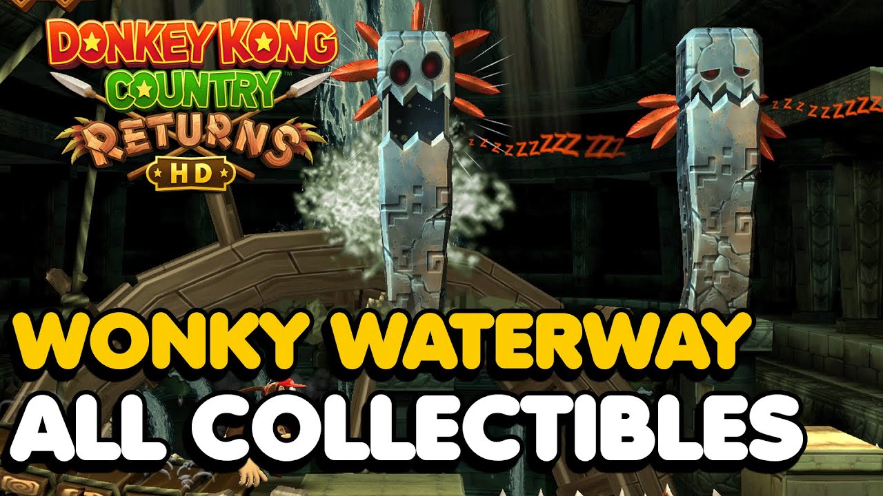 Donkey Kong Country Returns HD - Wonky Waterway All Collectible