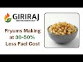 Rectangular batch fryer with pellet burner for Fryums making