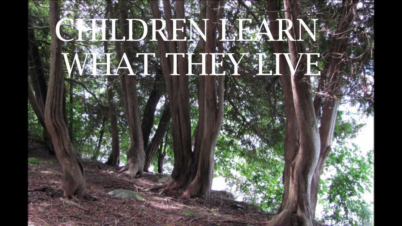 Children learn what they live youtube