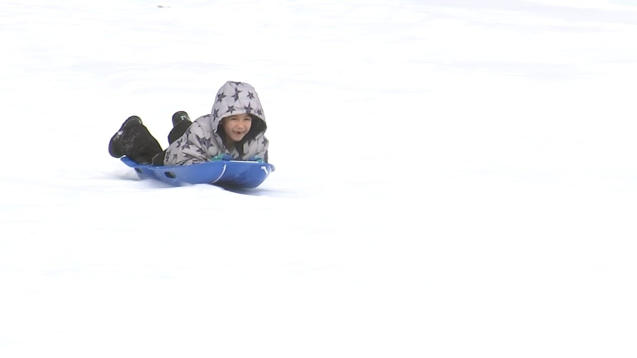 Kids have fun in the snow in Bucks County