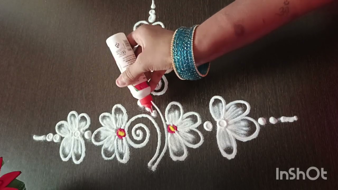 సింపుల్ ముగ్గు డైలీ యూస్ రంగోలి simple muggu daily use rangoli#plz subscribe my channel and share 🕉️