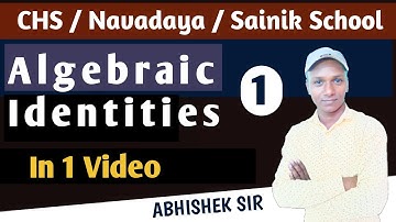 Algebraic IdentitIies | Chs Class 9 online preparation |  BHU SET  | Mathematics | Abhishek Sir