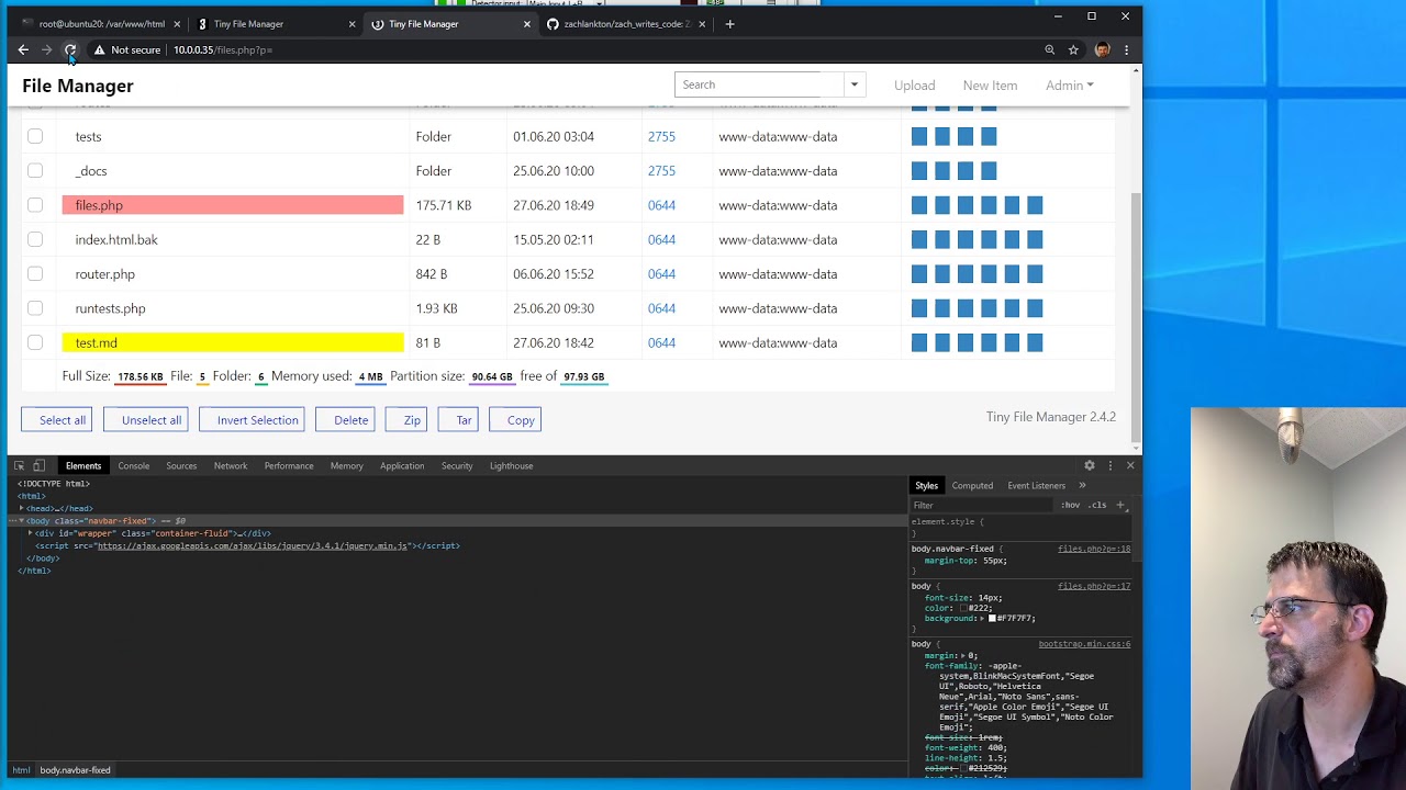 Ep.26 PHP Tiny File Manager Git Integration pt.2 - YouTube