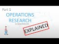 Part 1 introduction to operations research  history or today models structure  phases of or