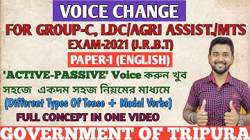 Voice Change For LDC/Group-C/Agri Assist./MTS/ Jr.Pump Exam-2021 (J.R.B.T)|| Simple Trick||🔥🔥