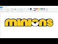 How to draw the minions logo using ms paint  how to draw on your computer