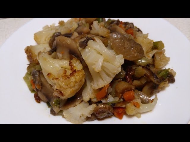 Цветная капуста с грибами! Cauliflower with mushrooms!