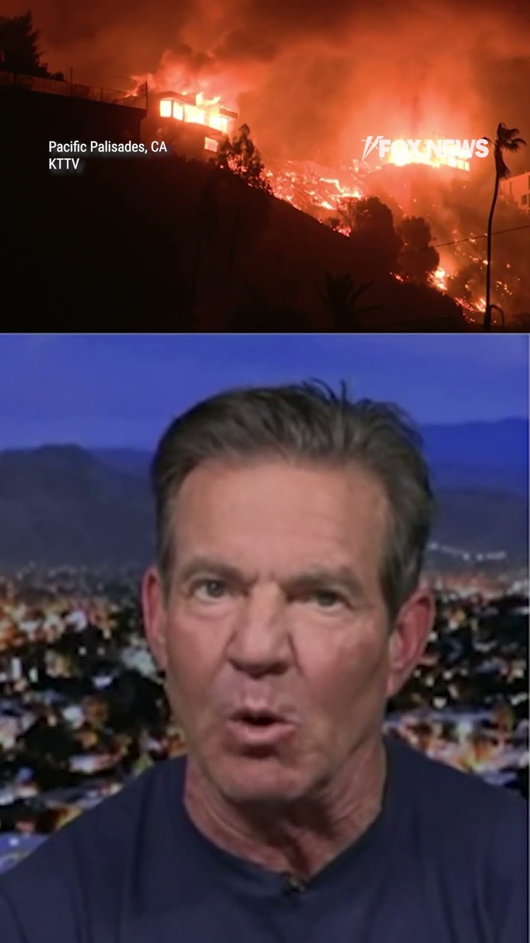 Actor Dennis Quaid criticizes LA mayor for response to wildfires