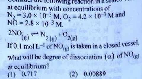 Consider reaction in a sealed vessel equilibrium with 0.1mol L-1What is DOD Neet2024Question #neet