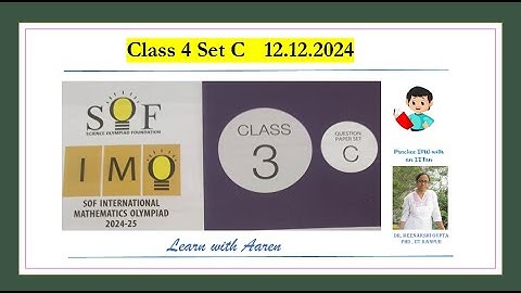 IMO 2024-25 Set - C | Class 3 | International Mathematics Olympiad