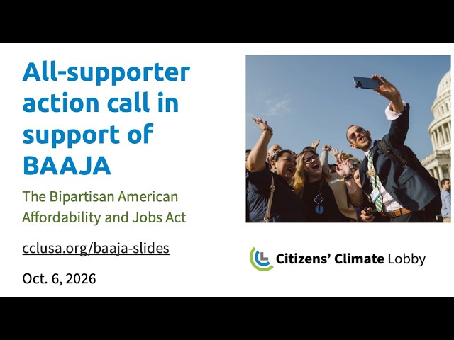 CCL's All-Supporter Action Call: A Bipartisan Opportunity for Clean Energy