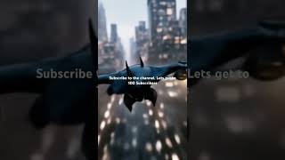 Batman using his bat drone