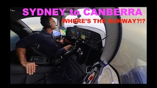 Diamond DA62 IFR | Sydney to Canberra | Where's the runway?!?