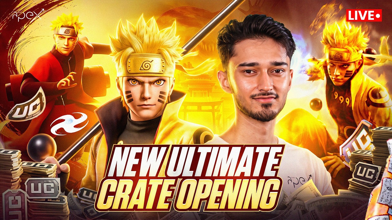 60000 UC NARUTO CRATE OPENING | BGMI LIVE
