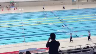金大水泳中カレ20150704 女子200平泳ぎ決勝 7小林(3亜美)