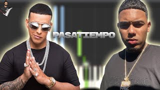Daddy Yankee x Myke Towers - Pasatiempo | Instrumental Piano Tutorial / Partitura / Karaoke / MIDI screenshot 3