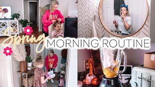 *SPRING* MORNING ROUTINE OF A SINGLE WFH MOM \& KINDERGARTENER| Tres Chic Mama