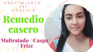 ¡TRATAMIENTO NATURAL PARA EL CABELLO MALTRATADO CON CASPA, FRIZZ, RESECO, Y AUMENTA EL CRECIMIENTO!