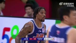 CBA: Eric Bledsoe scores 14 of the Sharks' 15 Q4 points｜Shanghai 90-84 Jiangsu｜布莱德索第4节独得14分率上海17战15胜