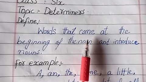 Class 6 English B (Step by Step English Grammar) Chp #12 Determiner Concept Complete. Allied School