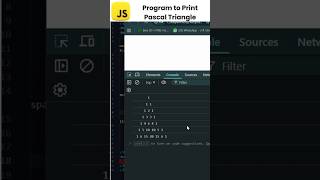 Pascal Triangle Program in JavaScript | Pattern & Logic Explained