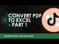 How to Convert a PDF to Excel - Part 1 #shorts