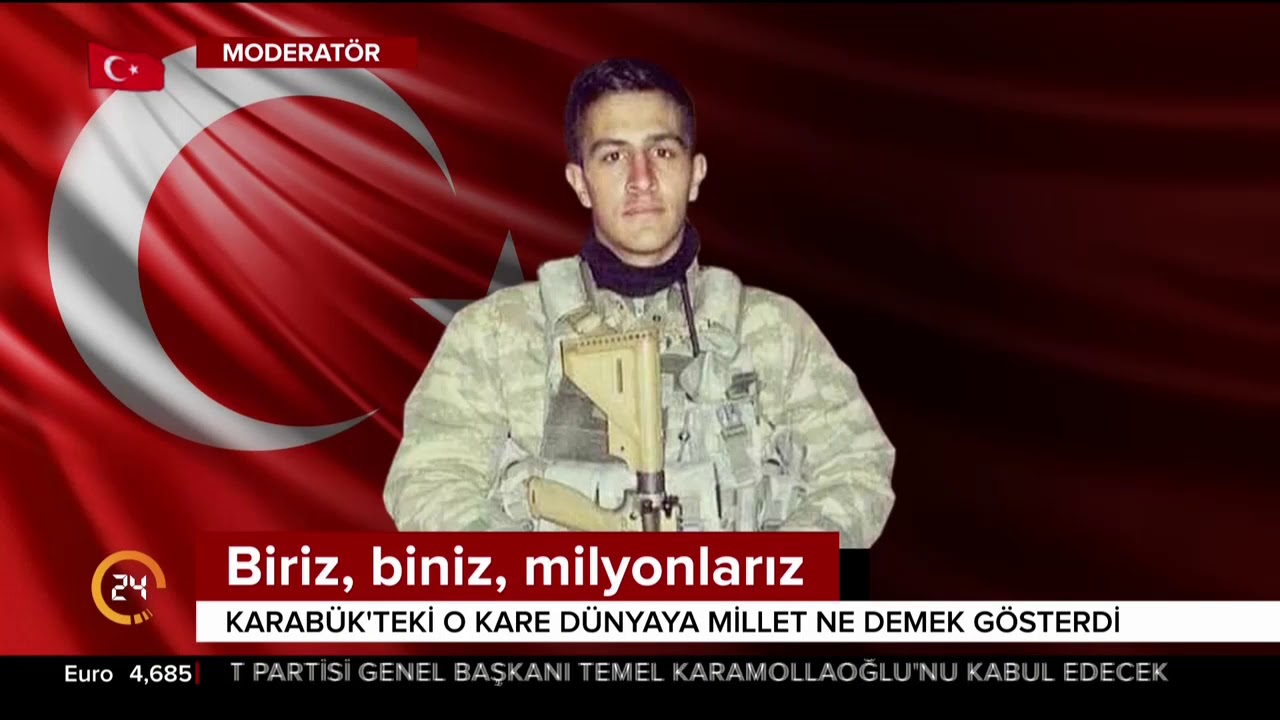 Karabük’te 10 binler şehidine ağladı. Şehidi, alana sığmayan on binler uğurladı