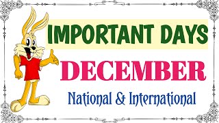 Important Days Of December 2023  Special Days Of December 2023  December 2023  Odia Sahayata 