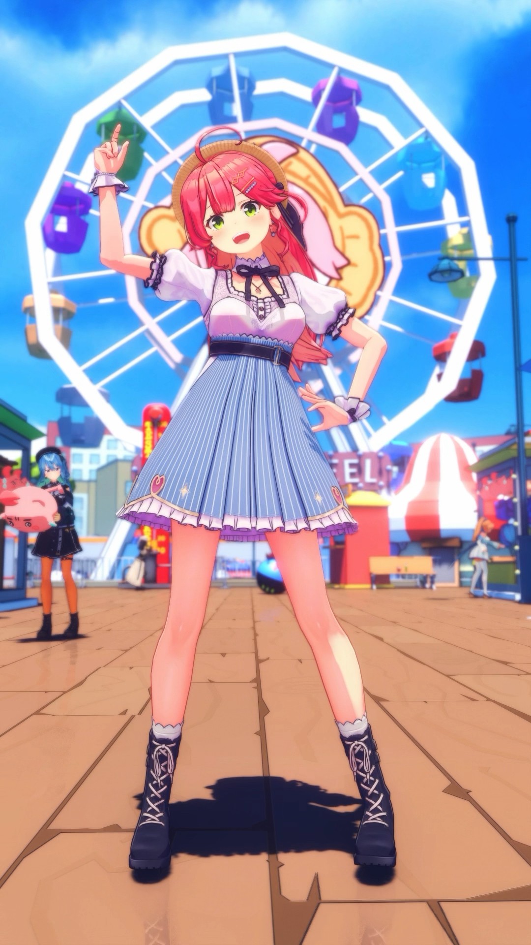 #ビビデバ 遊園地で踊ってみた?☝️後ろ…?? #shorts