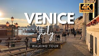 Venice Italy Walking Tour | Sunset on the Canals of Venice [ 4K HD / 60 fps ]