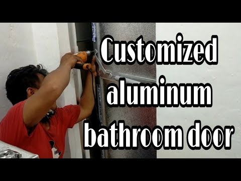 ALUMINUM DOOR WITH THE BEST DESIGN PART lll ( how to install aluminum bathroom door ) qween ...