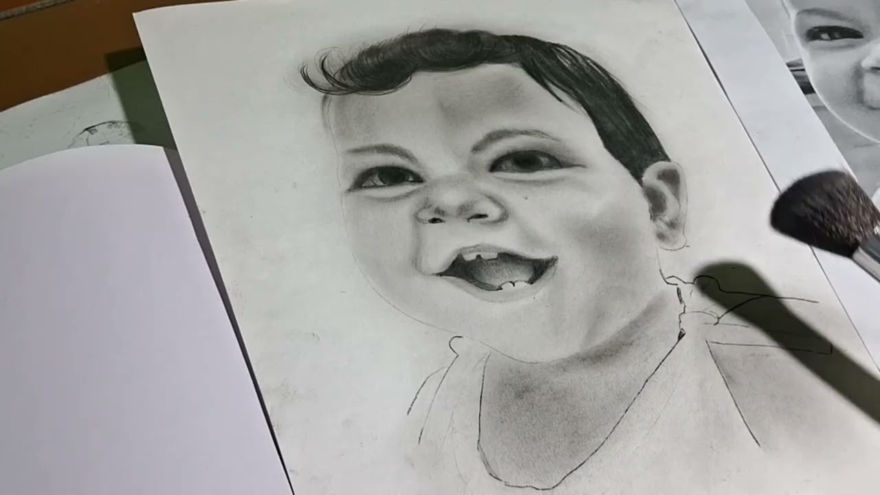 Baby face drawing 