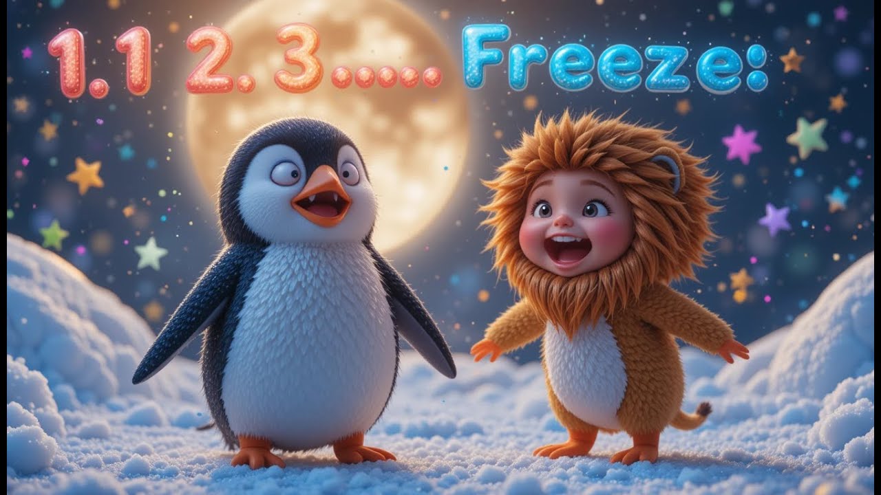 Animal Freeze Dance | Move, Learn & Play with Animals | Fun Action Song for Preschoolers 🐘🦁🕺❄️