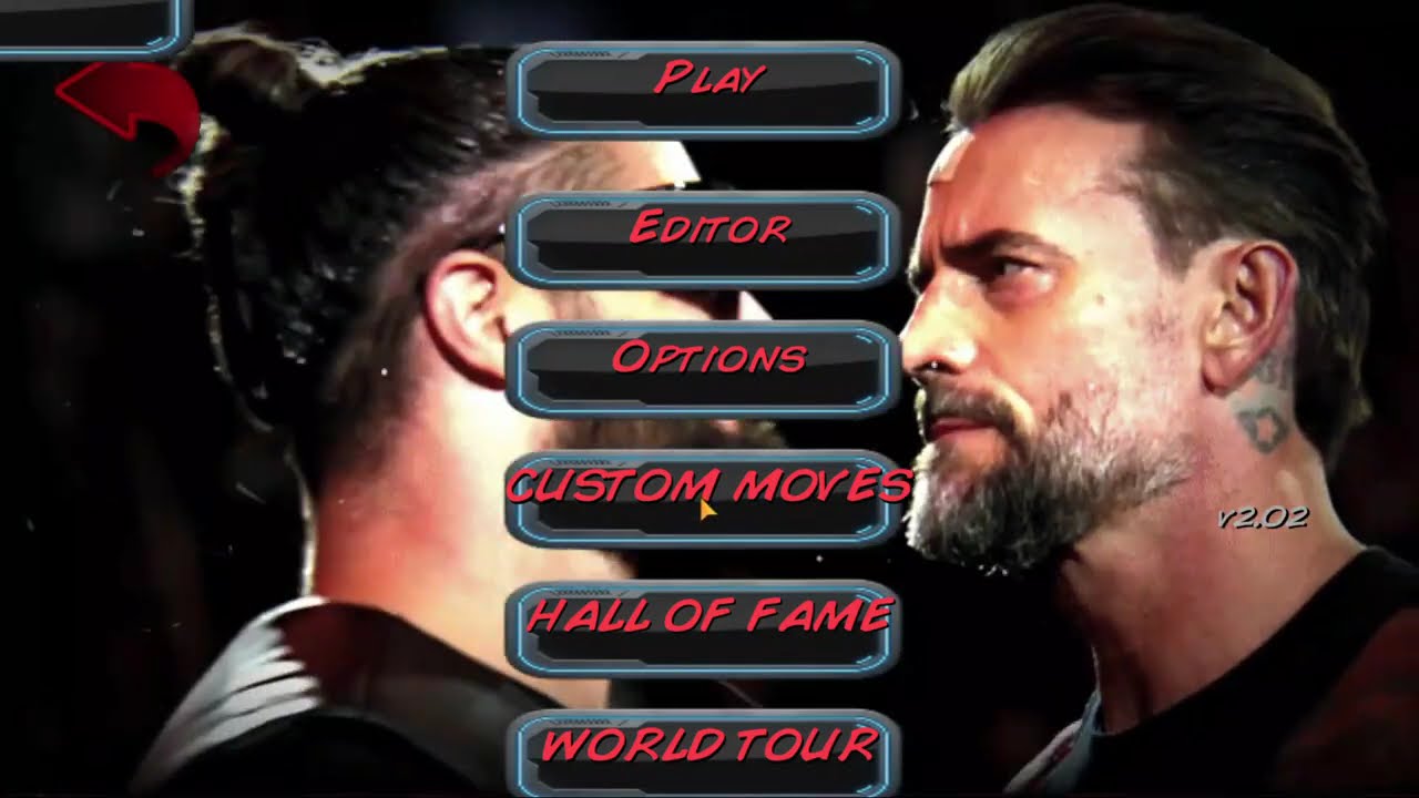 WR2D Mod New Menu Buttons (Custom Moves, Hall of Fame, World Tour, Time Rewind, Guest Stars) W.I.P
