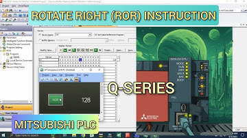 GX Works2 : Rotate Right (ROR) Instruction tutorial PLC Mitsubishi With Device batch simulation