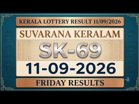 Kerala Lottery Result Suvarna keralam sk-69 lottery result today 