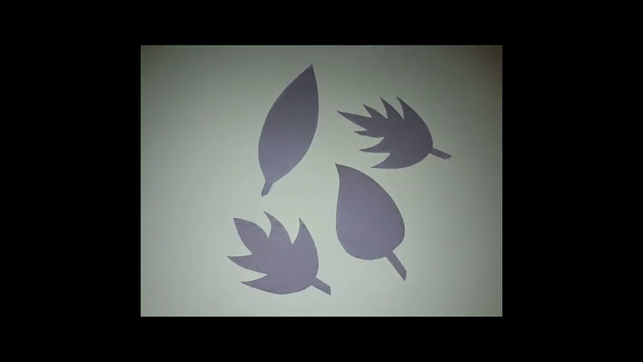 Blätter gestalten mit Pappe, Nadel und Faden