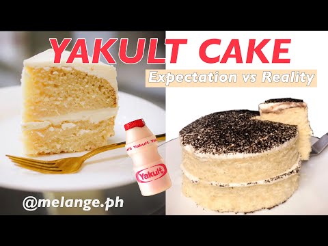 YAKULT CAKE RECIPE 🍰 | EXPECTATION VS. REALITY | JUSTINE SY