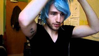 FULL WIG REVIEW BLUE MALE BOB CUT BY SPARX