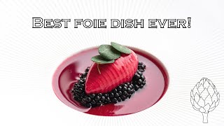 Best foie dish ever! Goose liver cremeux with fermented blackberries | Fine dining