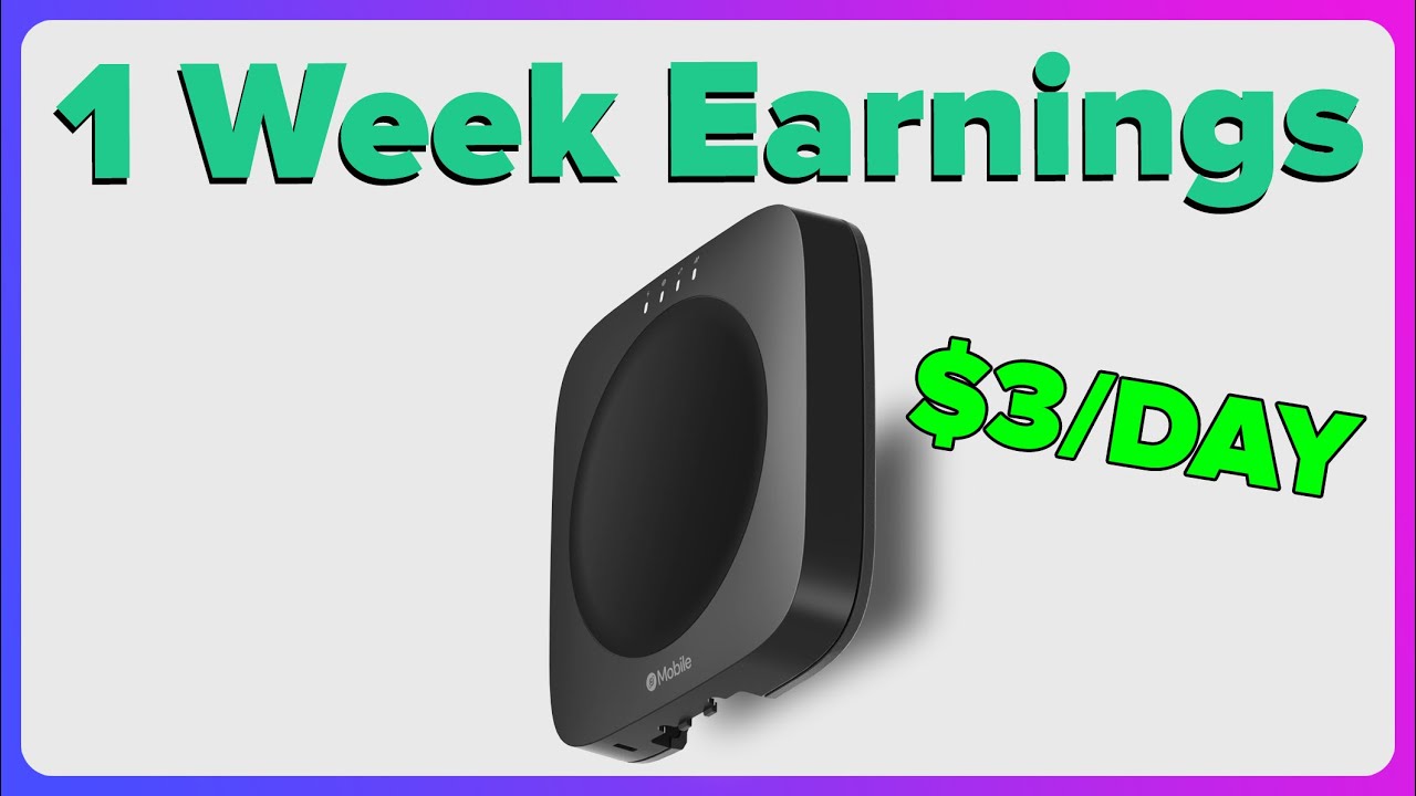 1 Week Earnings - Helium Mobile Indoor Hotspot