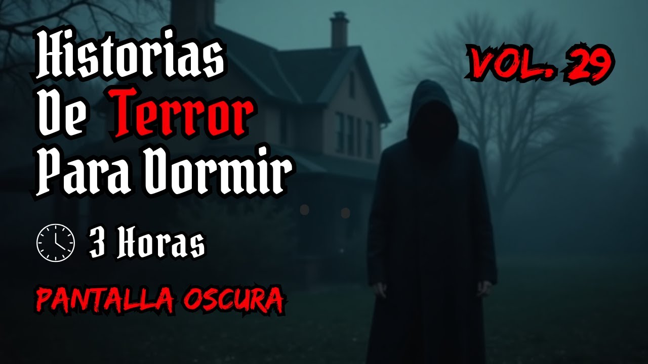 3 Horas de Historias de Terror Con Sonido de la Lluvia Para Dormir | Pantalla en Negro  | Ep. 29