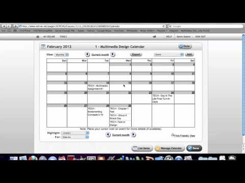 Edline Calendar Controls & Rollover