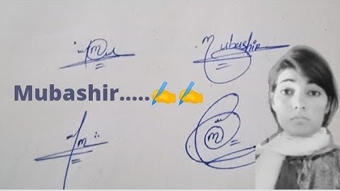 Mubashir name signature#stylish  signature ideas #name signature with arooj