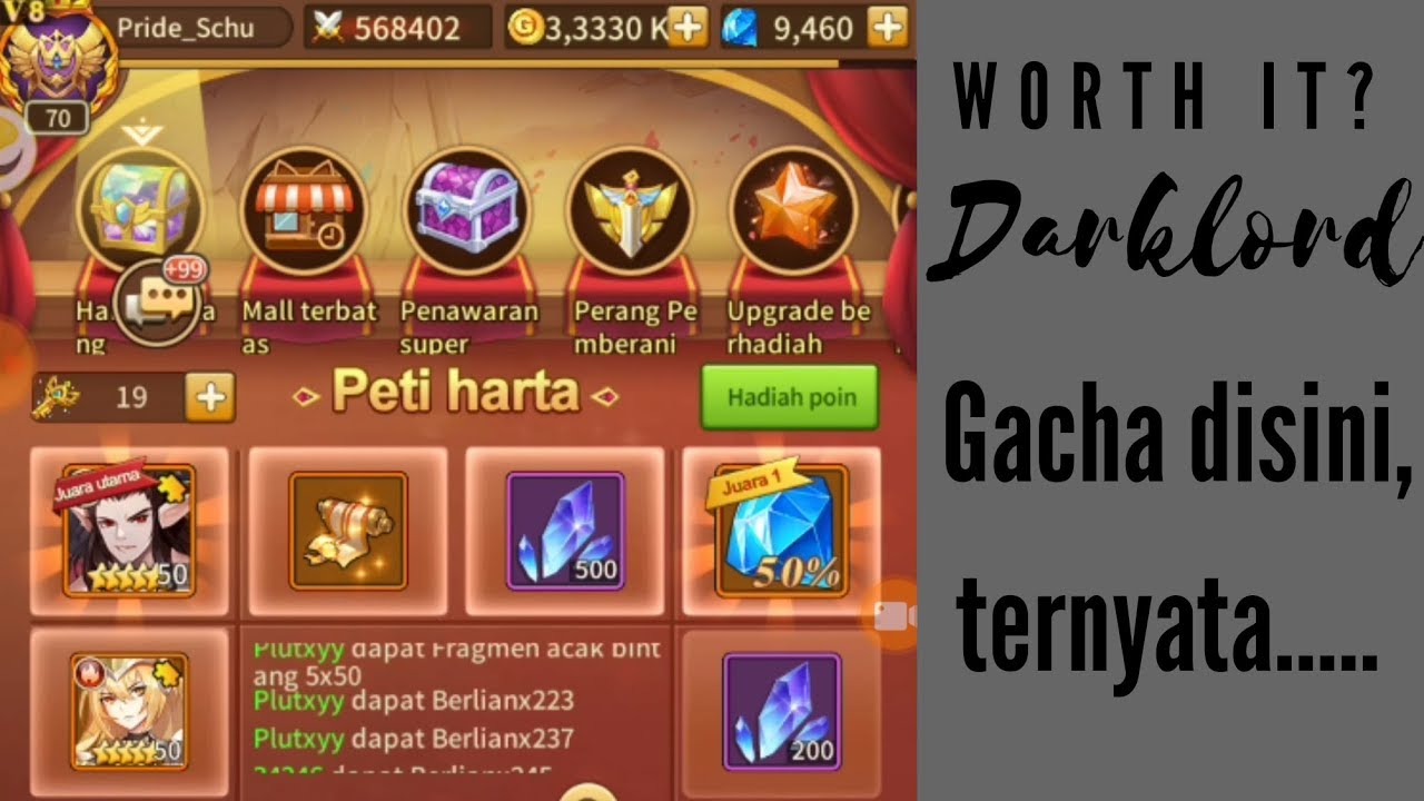 Gacha di Event Darklord, ternyata Tak Semanis... | Idle Legends