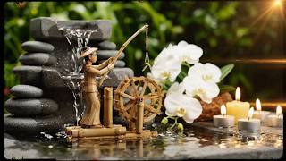 Cinematic Zen Spa Waterfall with Soft Piano | Deep Relaxation & Peaceful Ambience