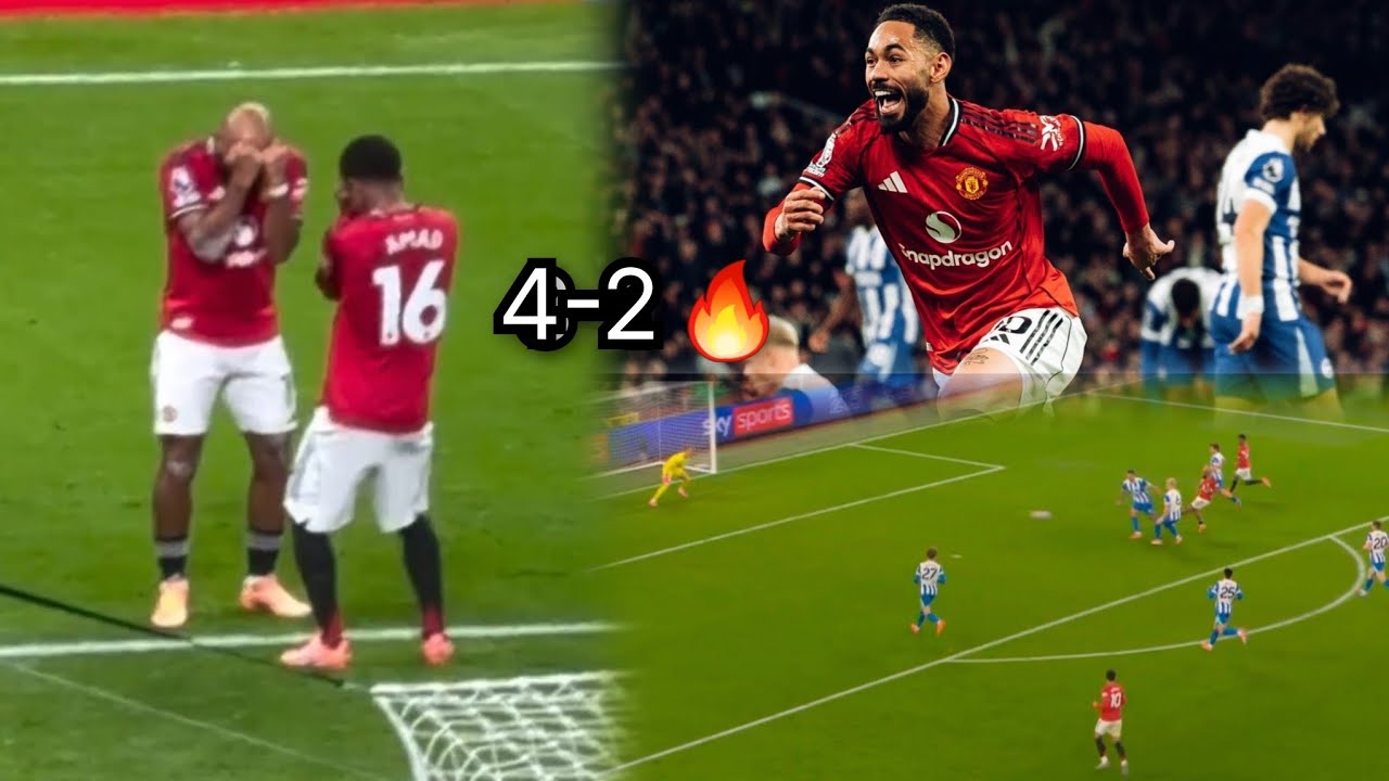 Scenes 🔥!! Manchester United destroy Brighton,  crazy Mbeumo goals, Cunha goal 