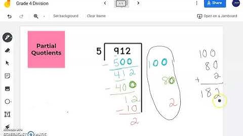 Grade 4 Division Partial Quotients and Standard Algorithm