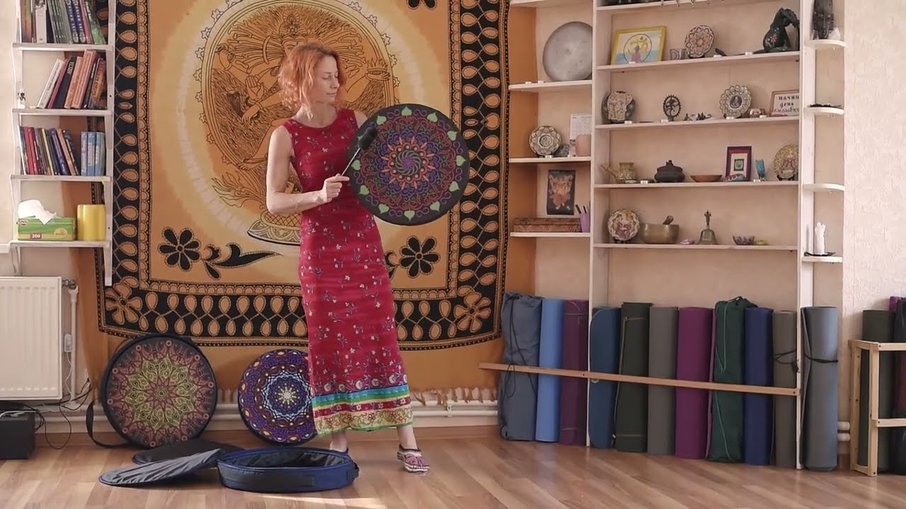 Watch Sound examples of “Heart Chakra” Mandala Drum (hard vegan membrane), by Nazar Drums Workshop on YouTube Watch Sound examples of “Heart Chakra” Mandala Drum (hard vegan membrane), by Nazar Drums Workshop on YouTube