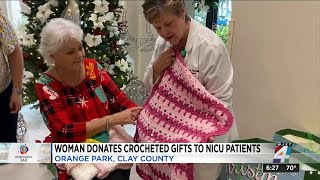 Crocheted gifts to NICU patients